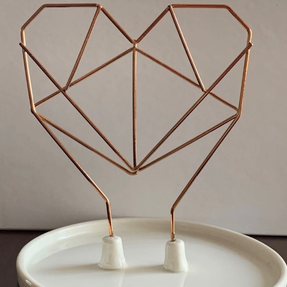 imm Living Coxet Wire Heart Ceramic Jewelry Holder - Picture 2 of 2